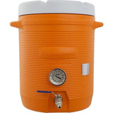 Cooler Mash Tun With Thermometer - 10 Gallon - Brew My Beers