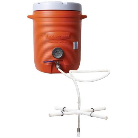 Cooler Hot Liquor Tank With Thermometer - (10 Gal.) - Brew My Beers