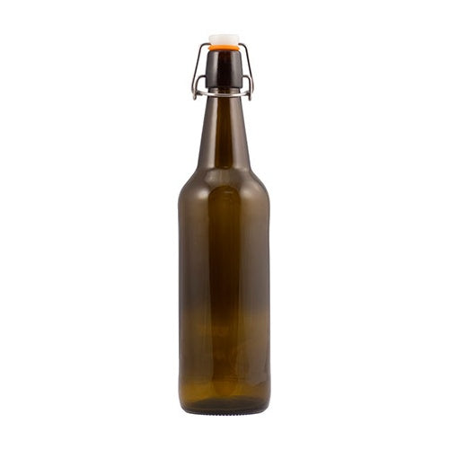 Beer Bottles - 750 mL Amber Flip-Tops - Case of 12 - Brew My Beers