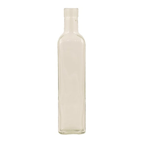 500 mL Clear Square Sided Glass Bottles- Case of 12 - Brew My Beers