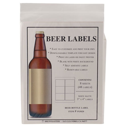 Bottle Labels - Beer - Pack of 48 - Brew My Beers