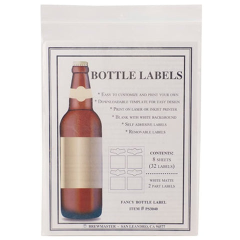 Bottle Labels - 2-Part - Pack of 32 - Brew My Beers
