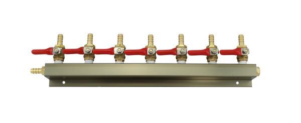 The Weekend Brewer 7-Way 5/16" Barbed CO2 Manifold Distributor - Brew My Beers