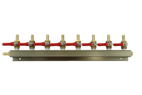 The Weekend Brewer 8-Way 5/16" Barbed CO2 Manifold Distributor - Brew My Beers