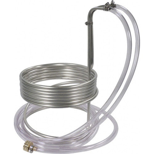 Stainless Steel Wort Chiller (25' x 3/8" with Tubing) - Brew My Beers